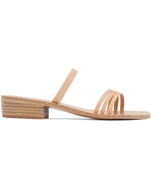 Ancient Greek Sandals Sandales À Talon Bottier Siopi Brun Clair - Noir