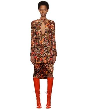 Dries Van Noten カットアウト ミニワンピース - ブラック