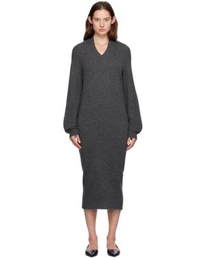 GIA STUDIOS Wool & Cashmere Midi Dress - Black