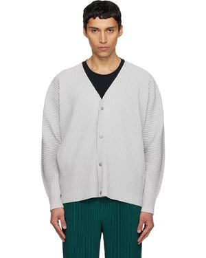 Homme Plissé Issey Miyake Colour Pleats 1 Cardigan - Grey