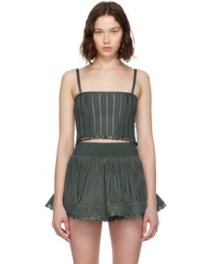 Alaïa Crinoline Knit Tank Top - Black