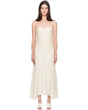 KHAITE Off- Raina Midi Dress - Natural