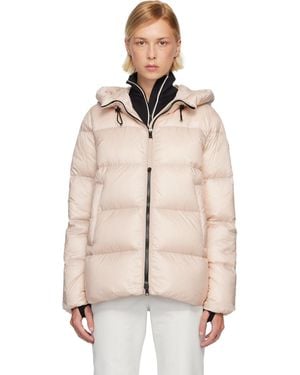 Moncler Serittes Hooded Short Down Jacket - Natural