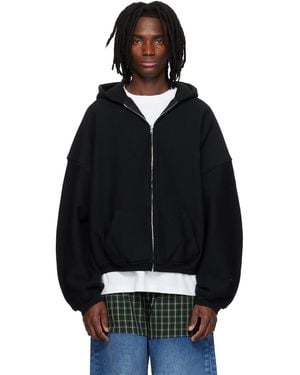Alexander Wang Star Zip Up Hoodie - Black