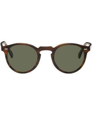 Oliver Peoples ブラウン Gregory Peck サングラス - グリーン