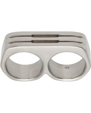 Rick Owens Double Grill Ring - Black