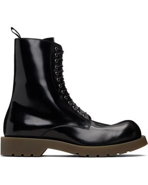 Jil Sander Combat Boots - Black