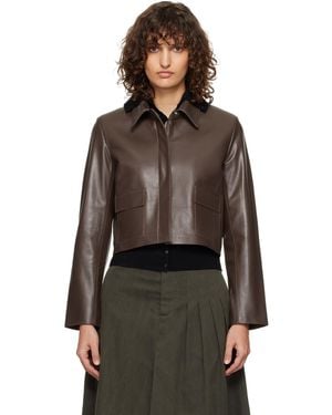 Nour Hammour Bleeker Fitted Leather Jacket - Black
