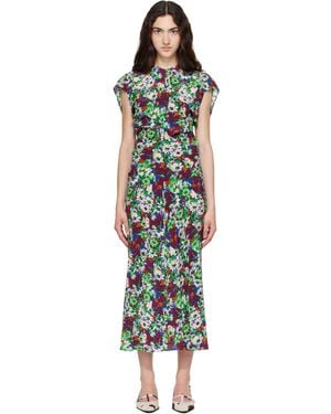 Marni Florals Midi Dress - Green