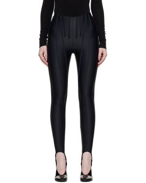 Mugler Corseted Leggings - Black