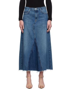 FRAME 'the Dorothy' Denim Maxi Skirt - Blue