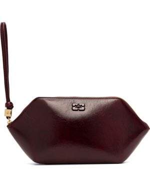 Ganni Burgundy Bou Make Up Pouch - Red