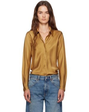 SILK LAUNDRY Bias Cut Shirt - Orange