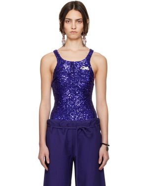 Tory Burch Embellished Bodysuit - Blue