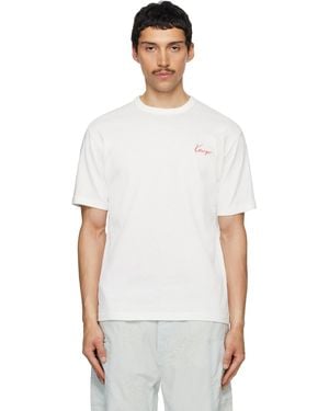 KENZO Off- Paris Archive Rose' Embroidered T-Shirt - White