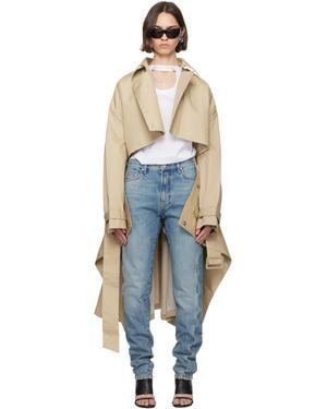 NVL-GARDE Khaki Double-Breasted Trench Coat - Black