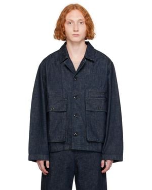 Lemaire Boxy Denim Jacket - Blue