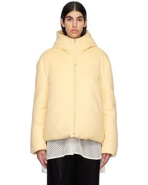 Jil Sander Yellow Hooded Down Jacket - Multicolor
