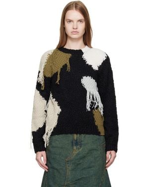 ANDERSSON BELL Sylvia Abstract Patchwork Jumper - Black