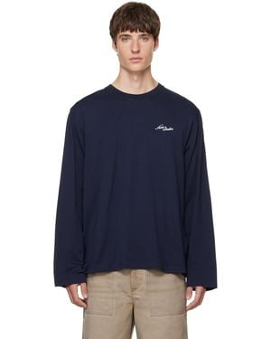 Acne Studios Jersey Logo T-Shirt - Blue