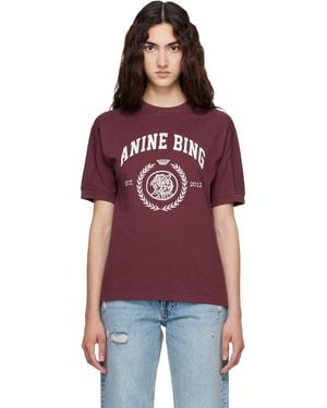 Anine Bing Collegiate T-Shirt - Red