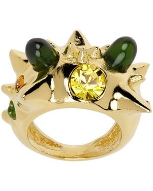 Collina Strada Multicolour Stone Signet Ring - Metallic