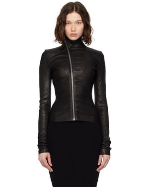 Rick Owens Concordians Gary Leather Jacket - Black