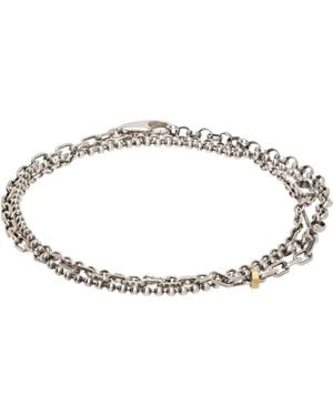 Title Of Work Mixed Metal Wrap 536 Bracelet - Black