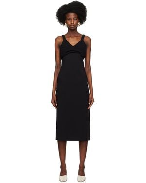 RECTO. Chunky Bra Top Patch Midi Dress - Black