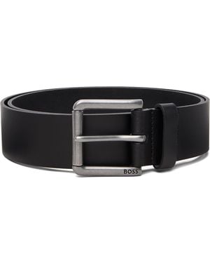BOSS Roller-Buckle Leather Belt - Black