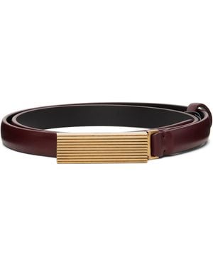 KHAITE Burgundy Empire Belt - Black