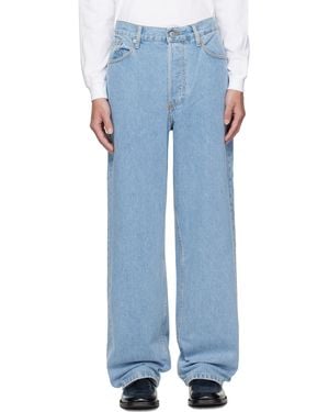 Dries Van Noten ブルー ルーズフィット ジーンズ