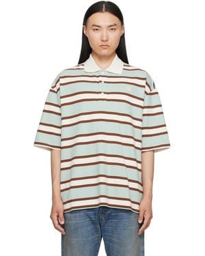 Amiri Ma Stripe Skate S/S Polo - White