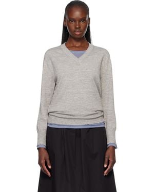 NOTHING WRITTEN Marine V-Neck Pullover Jumper - Black