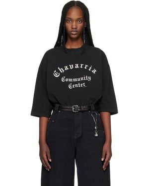 Willy Chavarria 'Chavarria Community Center' Buffalo T-Shirt - Black