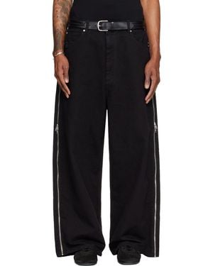 Lu'u Dan Side Zip Jeans - Black