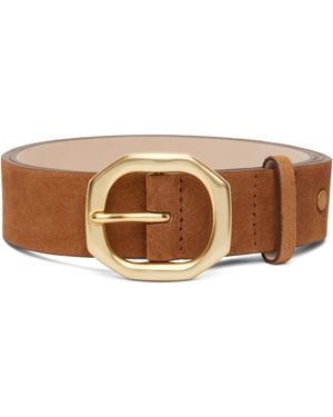 Rag & Bone Ragbone Tan Audrey Suede Belt - Black