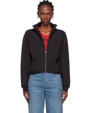 PROTOTYPES Upside Down Zip Up Sweatshirt - Black