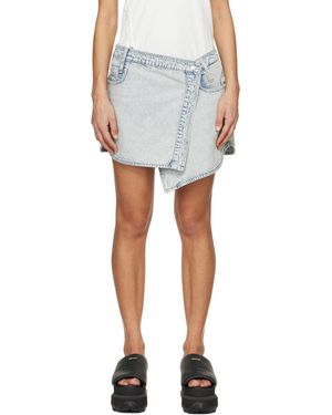WOOYOUNGMI Blue Wrap Miniskirt - Multicolour