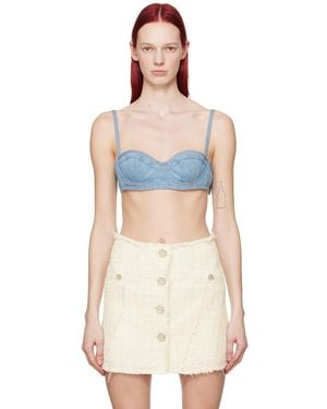 Gcds Underwire Denim Bra - Multicolour