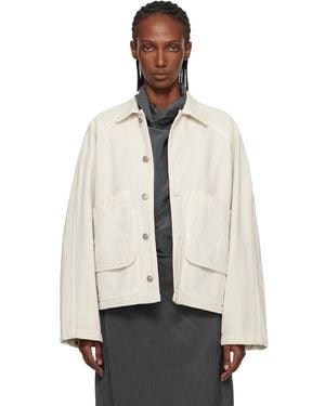 LE17SEPTEMBRE Off- Garment-Dyed Denim Hunting Jacket - Natural