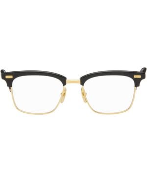 Thom Browne Acetate And Titanium Glasses - Black