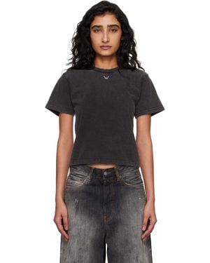 OTTOLINGER Pierced Fitted T-Shirt - Black