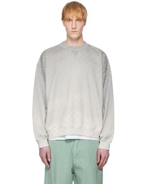 Marine Serre Moon Faded Fleece Oversized Sweatshirt - Black