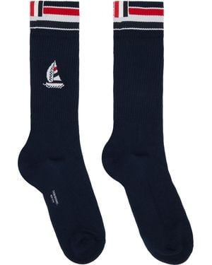 Thom Browne Rwb Funmix Athletic Socks - Blue