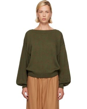 Baserange Pull Calla Vert Et Brun
