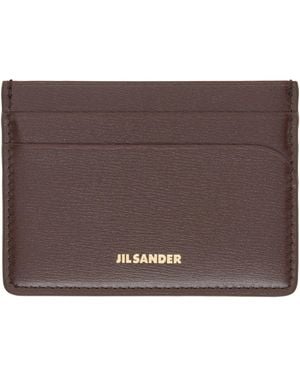 Jil Sander Curve Card Holder - Brown