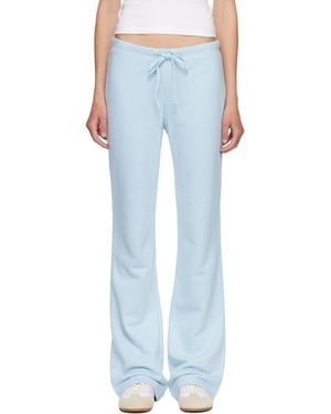 Skims Drapey French Terry Straight Leg Lounge Pants - Blue