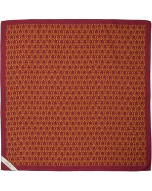 Willy Chavarria Burgundy Silk Scarf - Brown