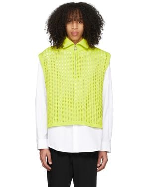 WOOYOUNGMI Yellow Half-zip Vest